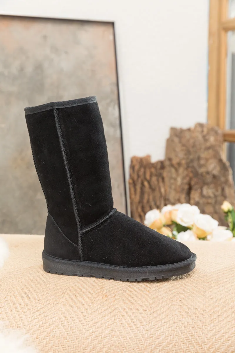 Signature Classic Faux Fur-Lined Suede Boots