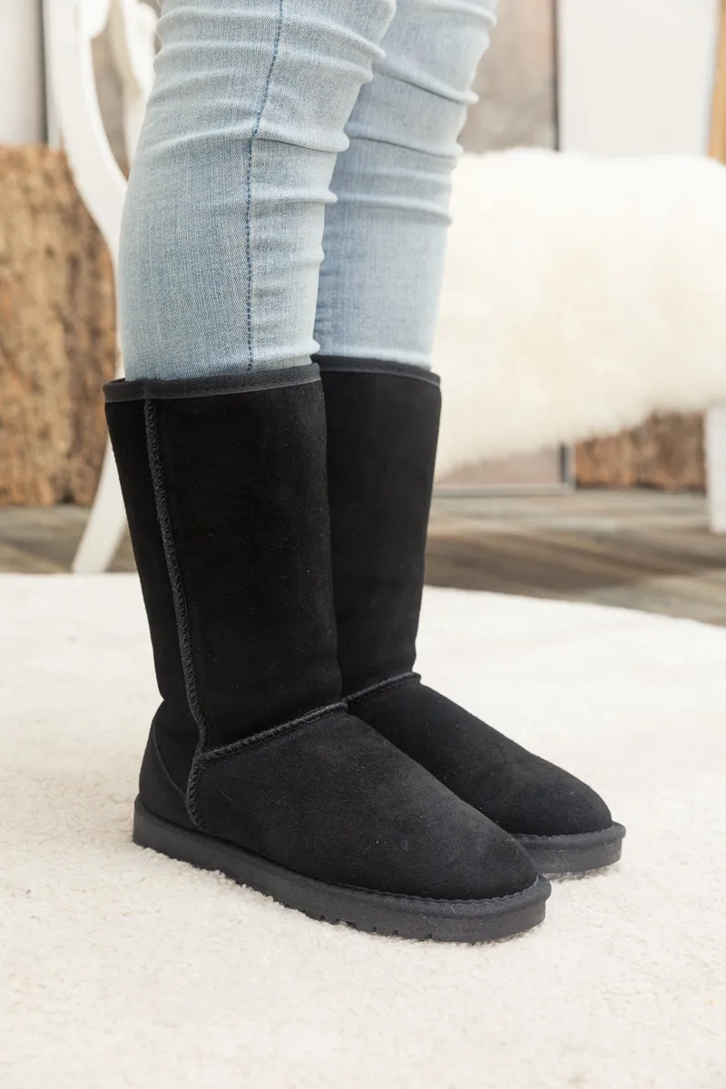 Signature Classic Faux Fur-Lined Suede Boots