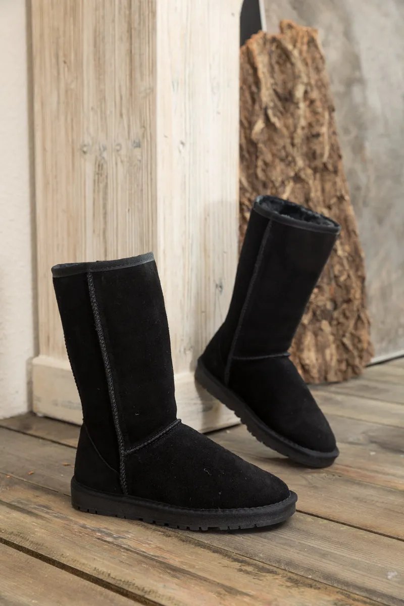 Signature Classic Faux Fur-Lined Suede Boots