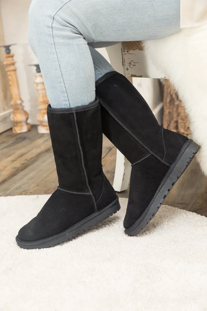 Signature Classic Faux Fur-Lined Suede Boots