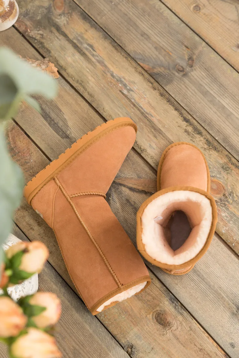 Signature Faux Fur-Lined Suede Mid-Length Boots