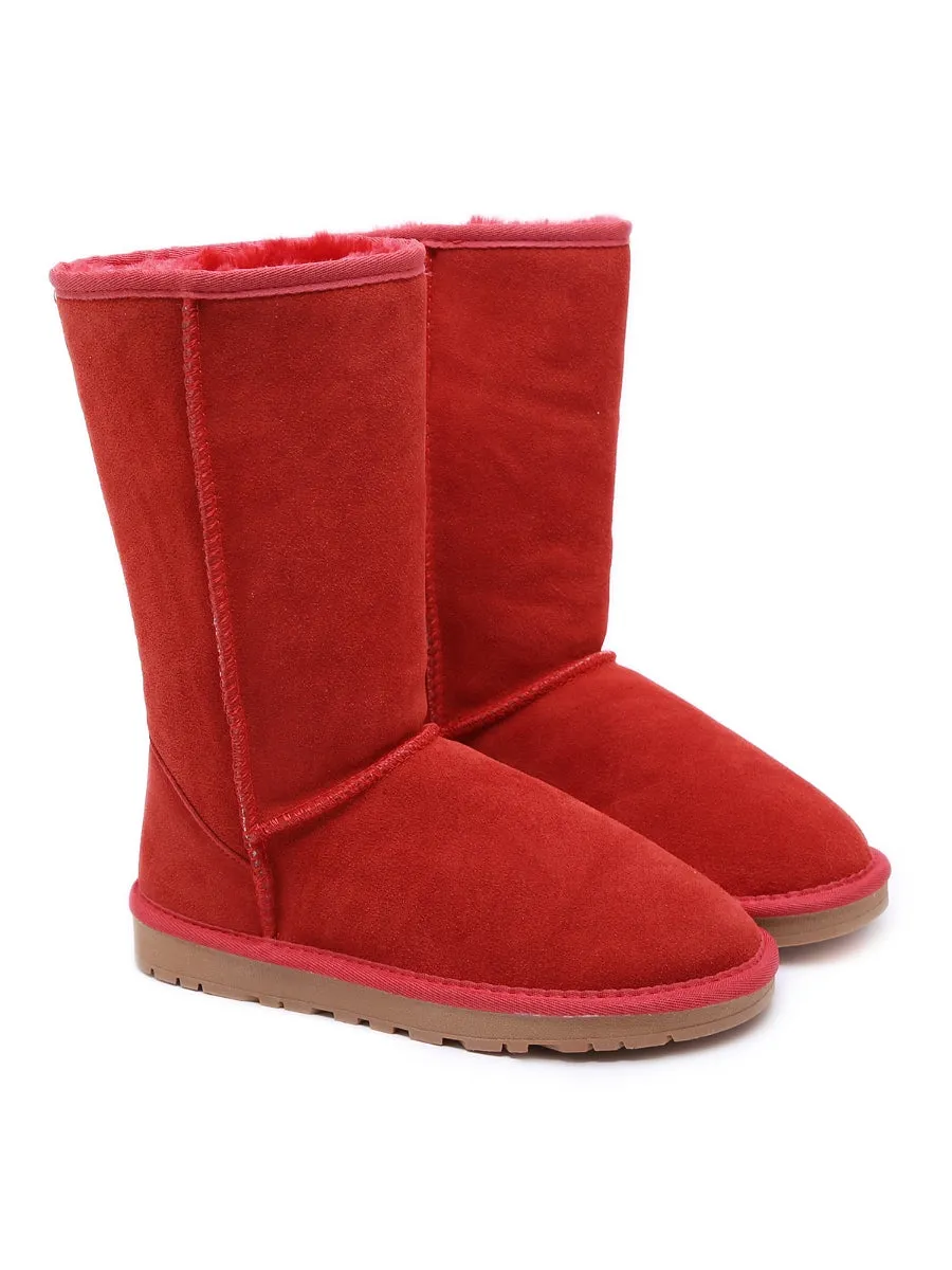 Signature Faux Fur-Lined Suede Mid-Length Boots