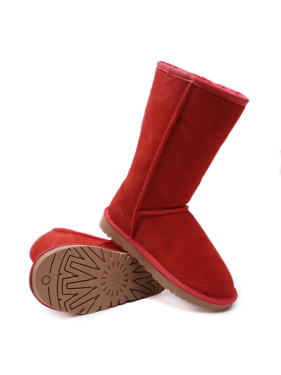 Signature Faux Fur-Lined Suede Mid-Length Boots