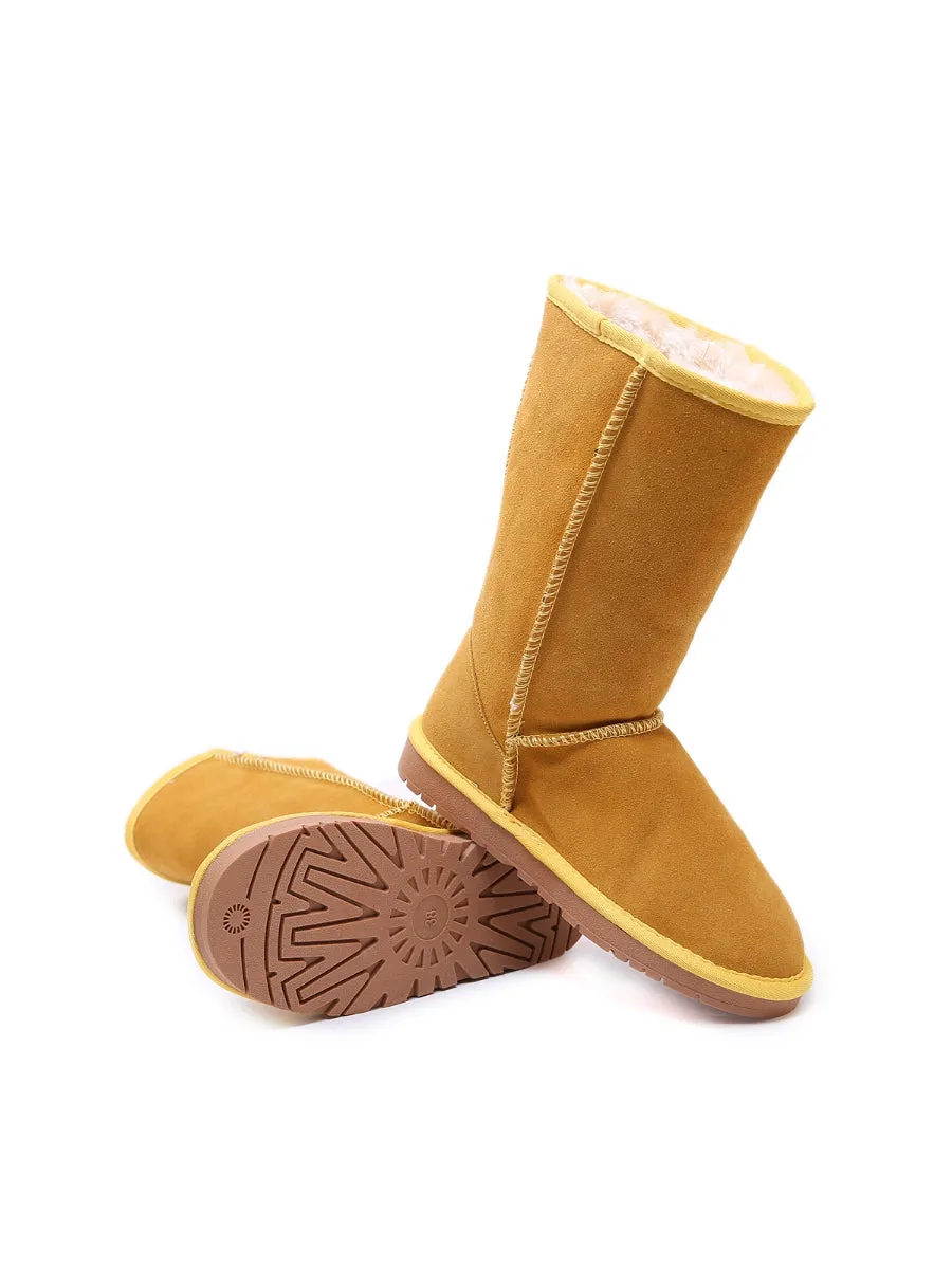 Signature Faux Fur-Lined Suede Mid-Length Boots