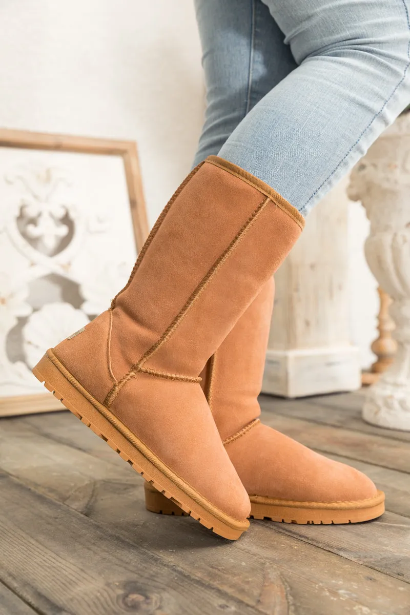 Signature Faux Fur-Lined Suede Mid-Length Boots
