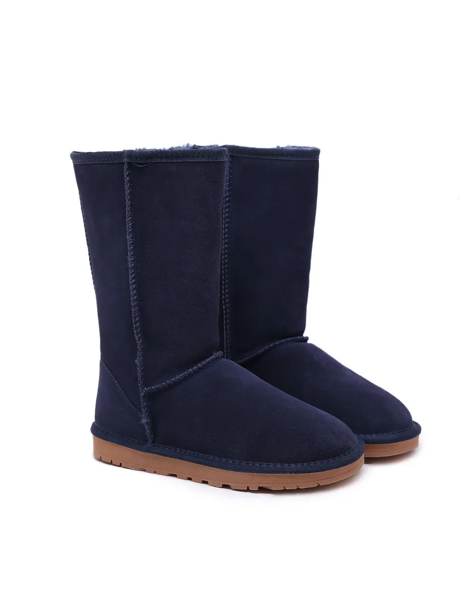 Signature Faux Fur-Lined Suede Mid-Length Boots