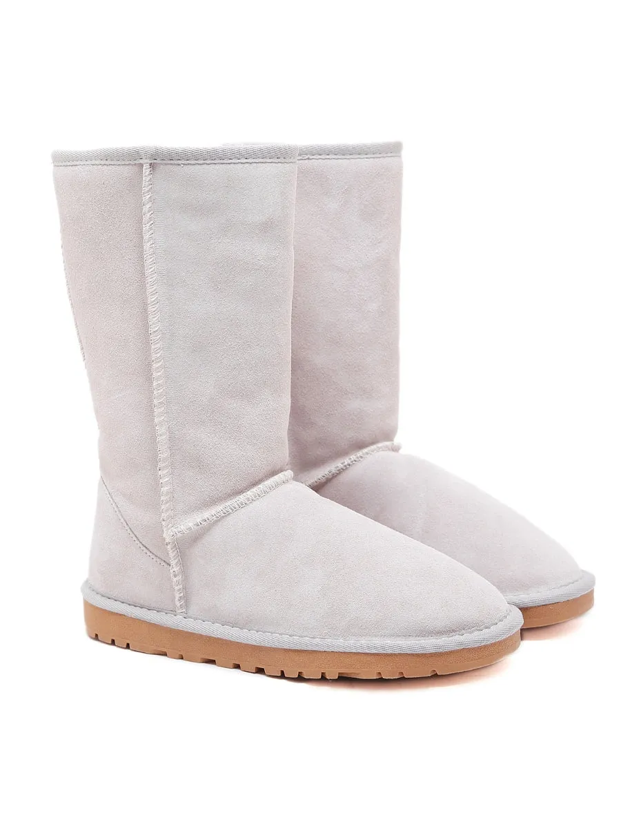 Signature Faux Fur-Lined Suede Mid-Length Boots
