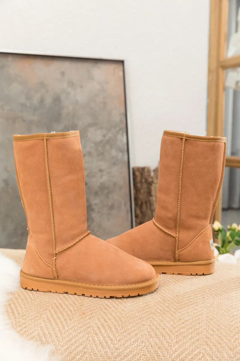 Signature Faux Fur-Lined Suede Mid-Length Boots