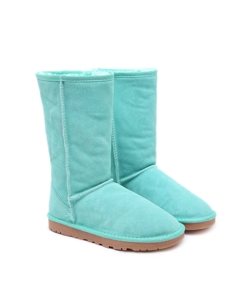Signature Faux Fur-Lined Suede Mid-Length Boots
