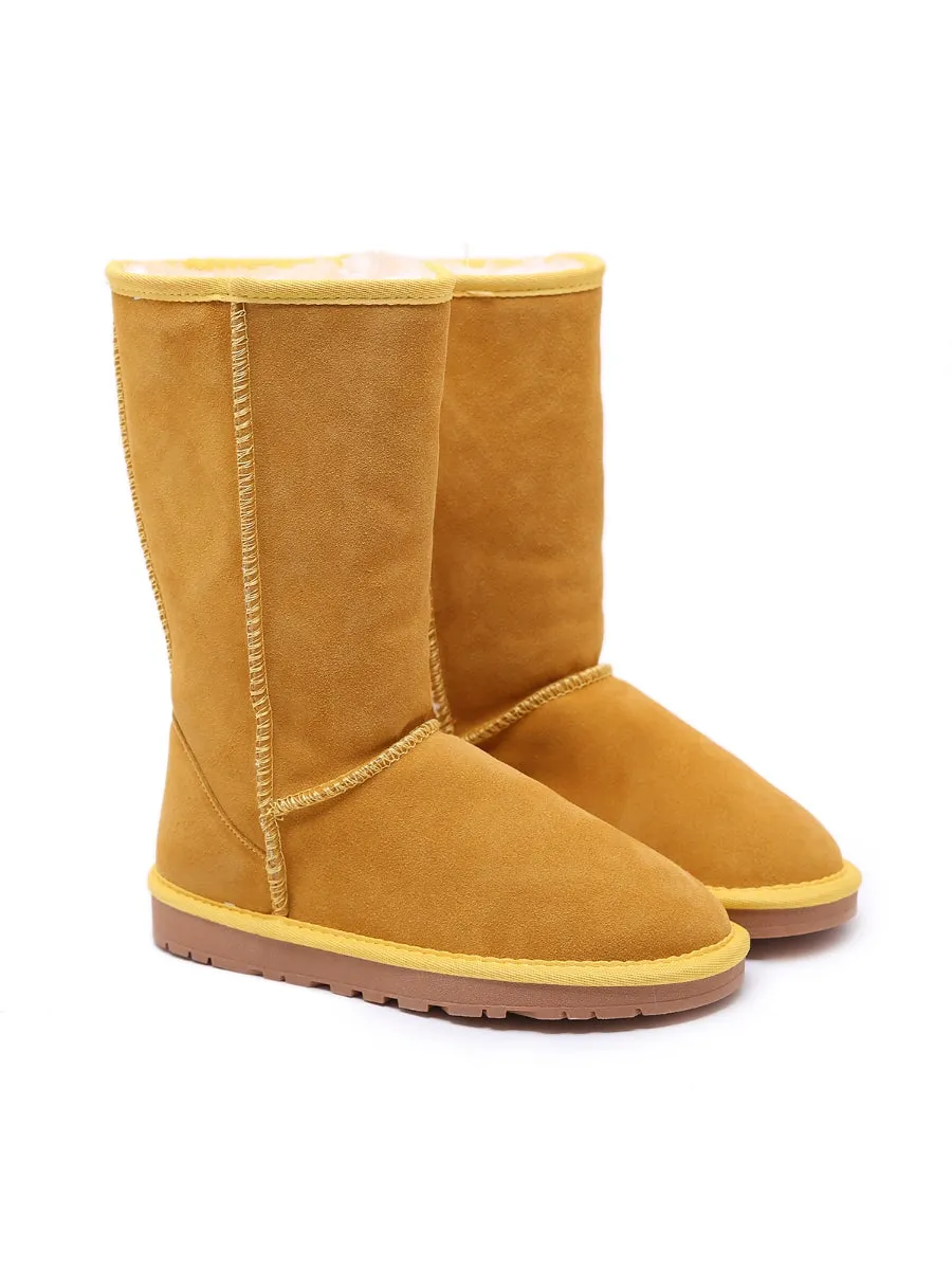 Signature Faux Fur-Lined Suede Mid-Length Boots