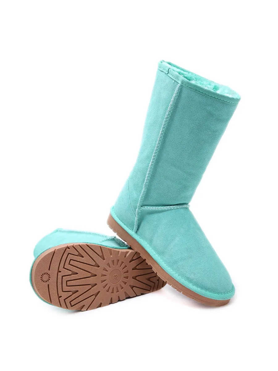 Signature Faux Fur-Lined Suede Mid-Length Boots