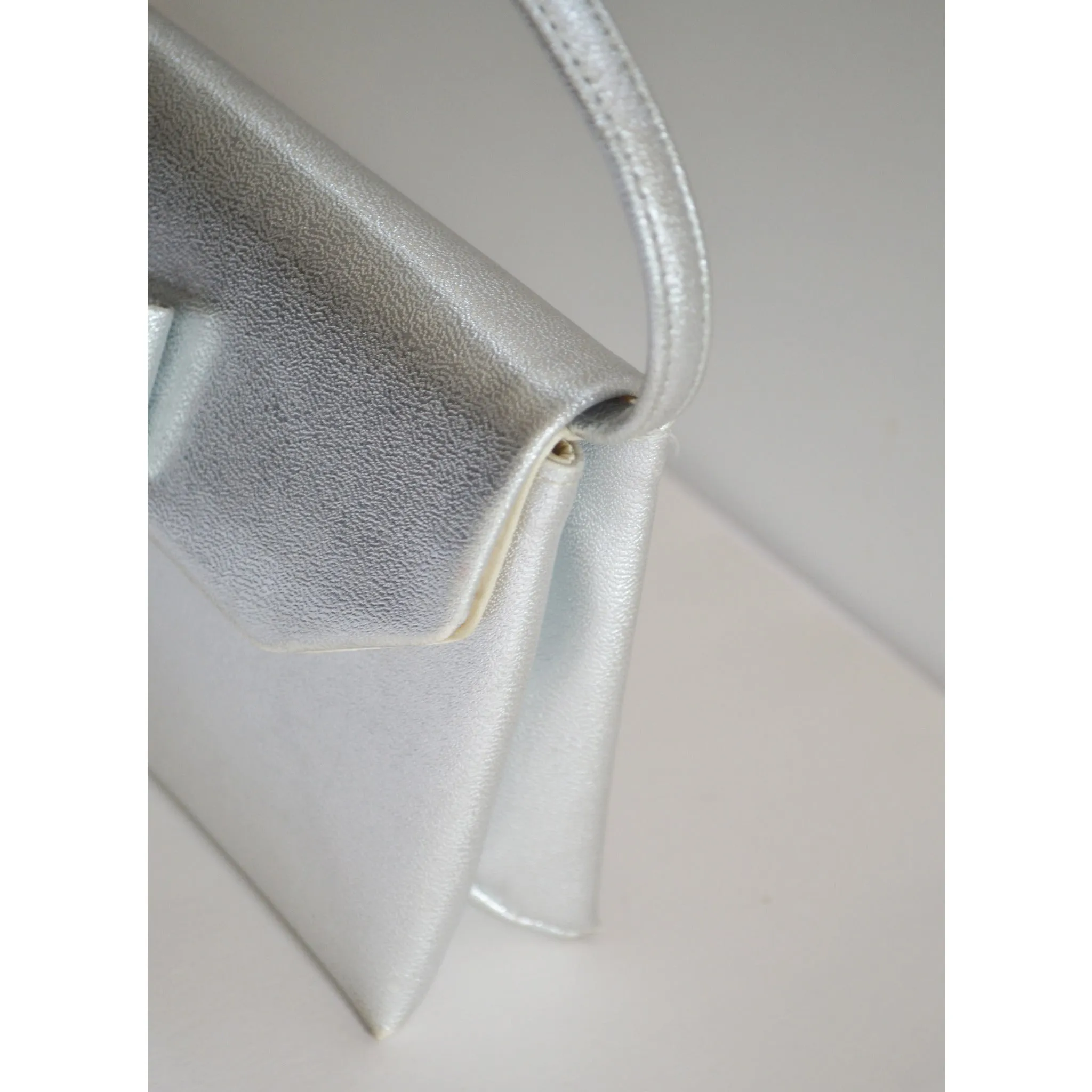Silver Lame Leather Purse