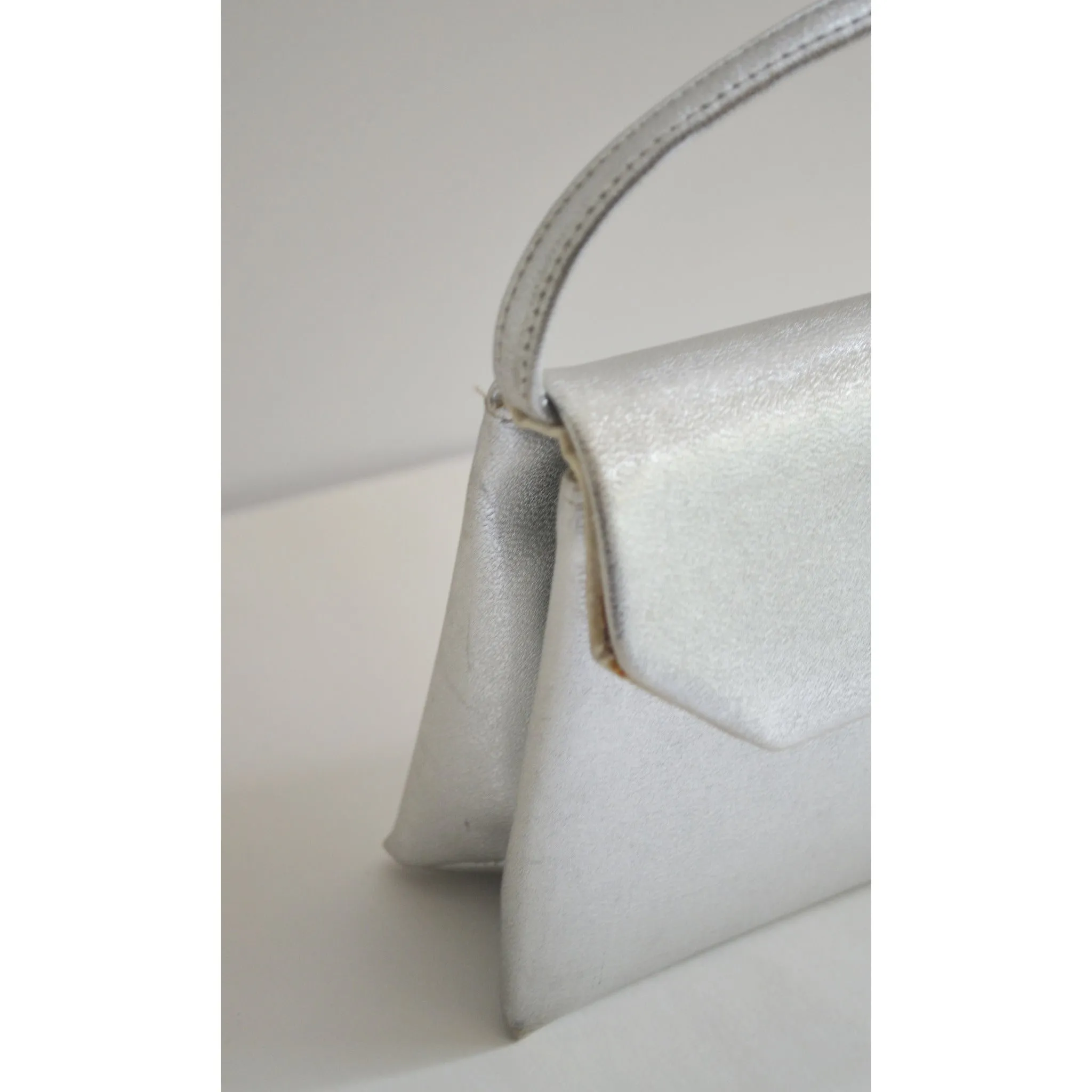Silver Lame Leather Purse