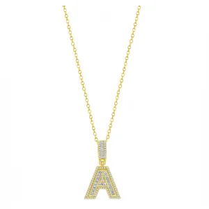 Sparkle Baguette Initial Necklace