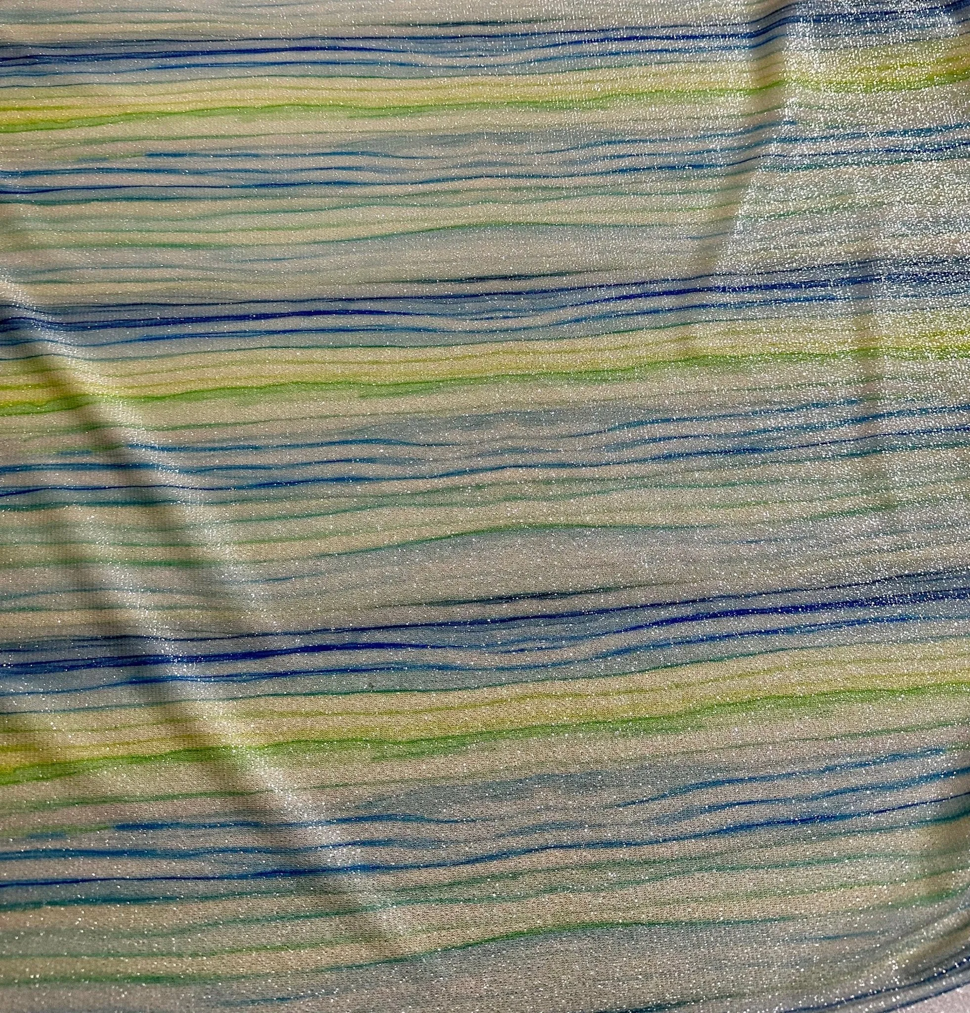 Striped Shimmer Lurex Fabric - Glittery 4-Way Stretch for Fashion  Crafts
