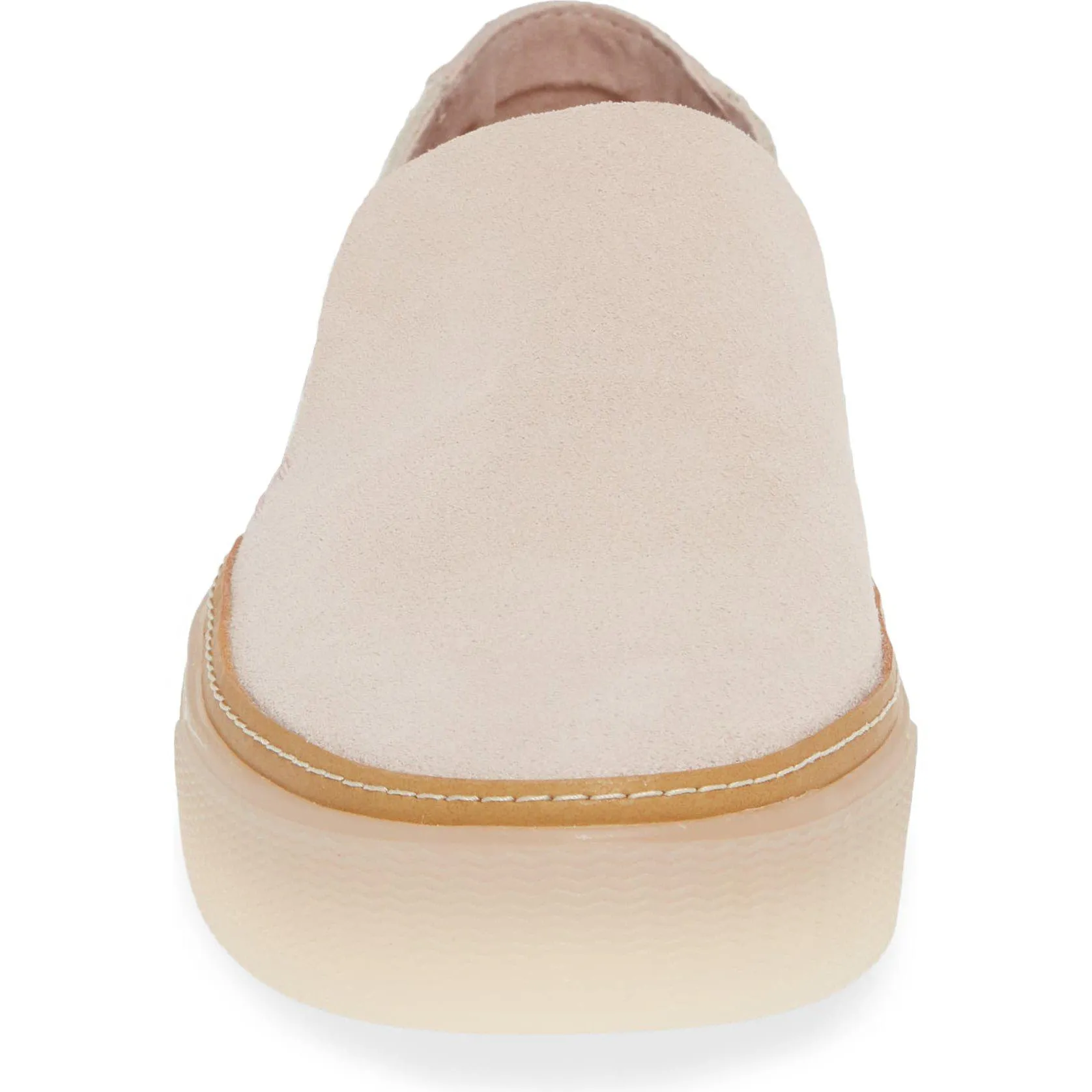 Sunset (Blush/Birch Suede) Slip-On Platform Sneakers