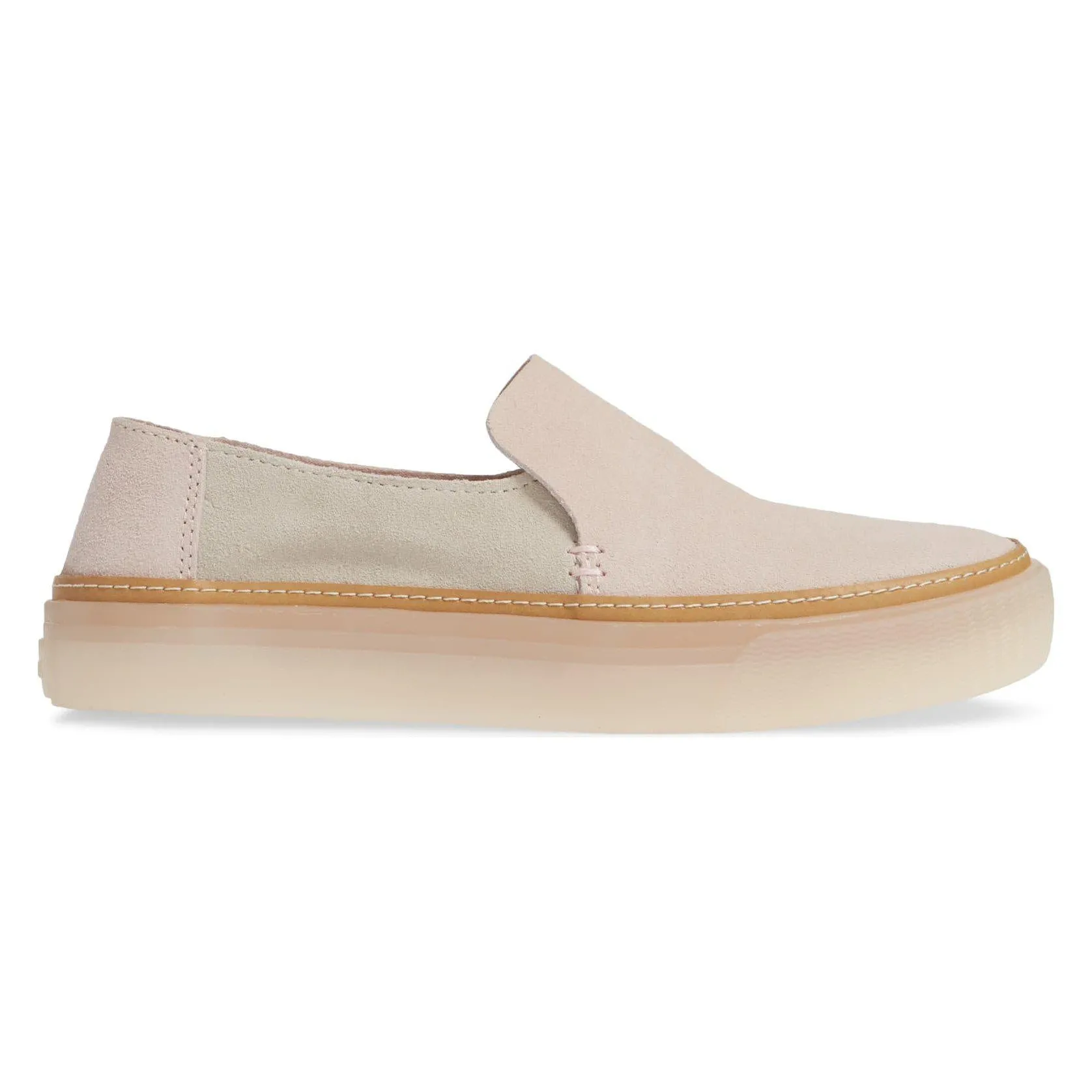 Sunset (Blush/Birch Suede) Slip-On Platform Sneakers