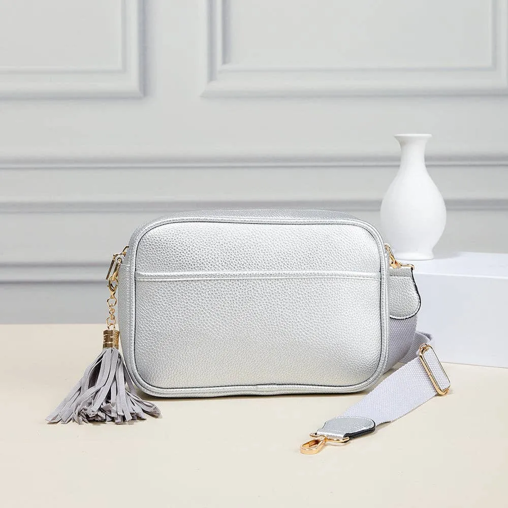 Tassel Crossbody in Light Blue