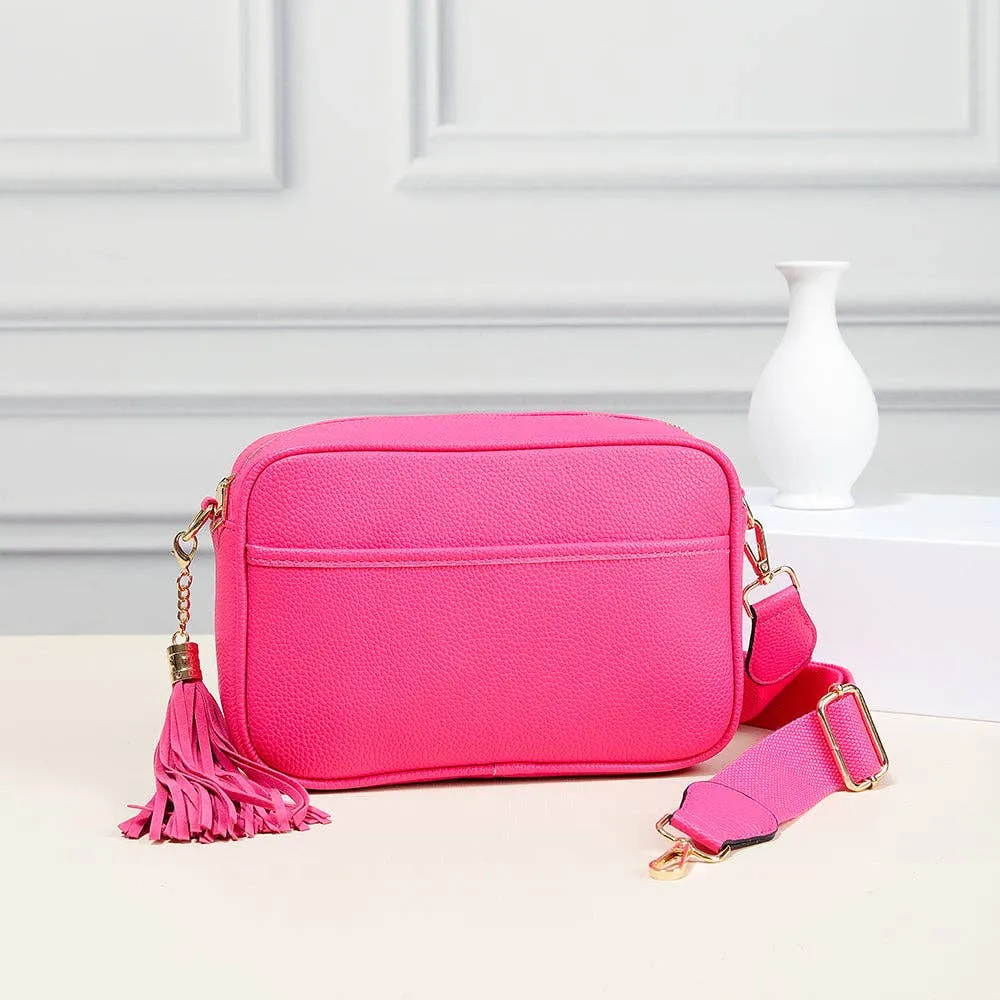 Tassel Crossbody in Light Blue