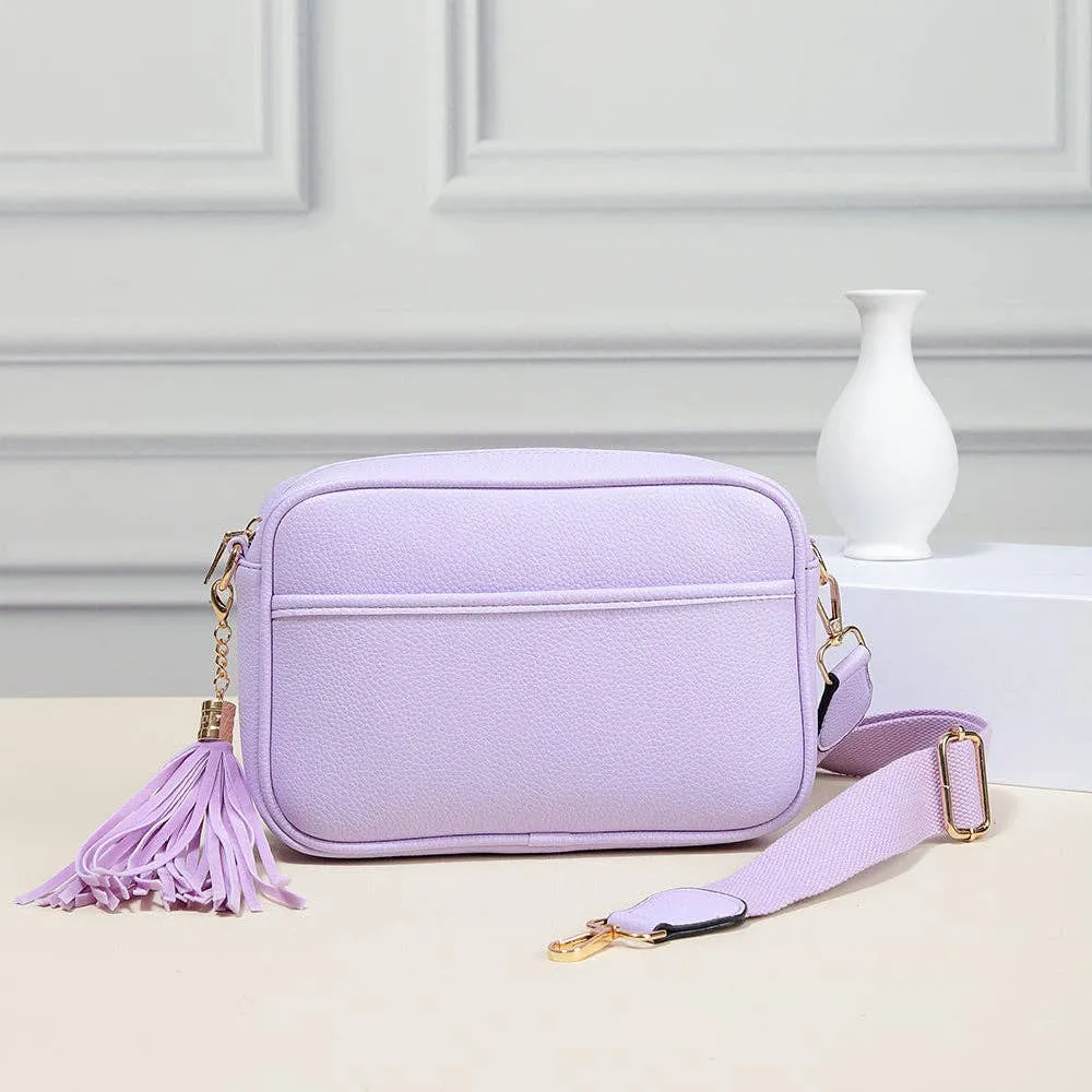 Tassel Crossbody in Light Blue