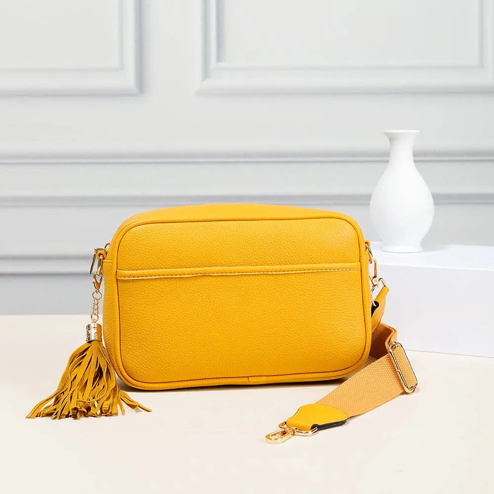 Tassel Crossbody in Light Blue