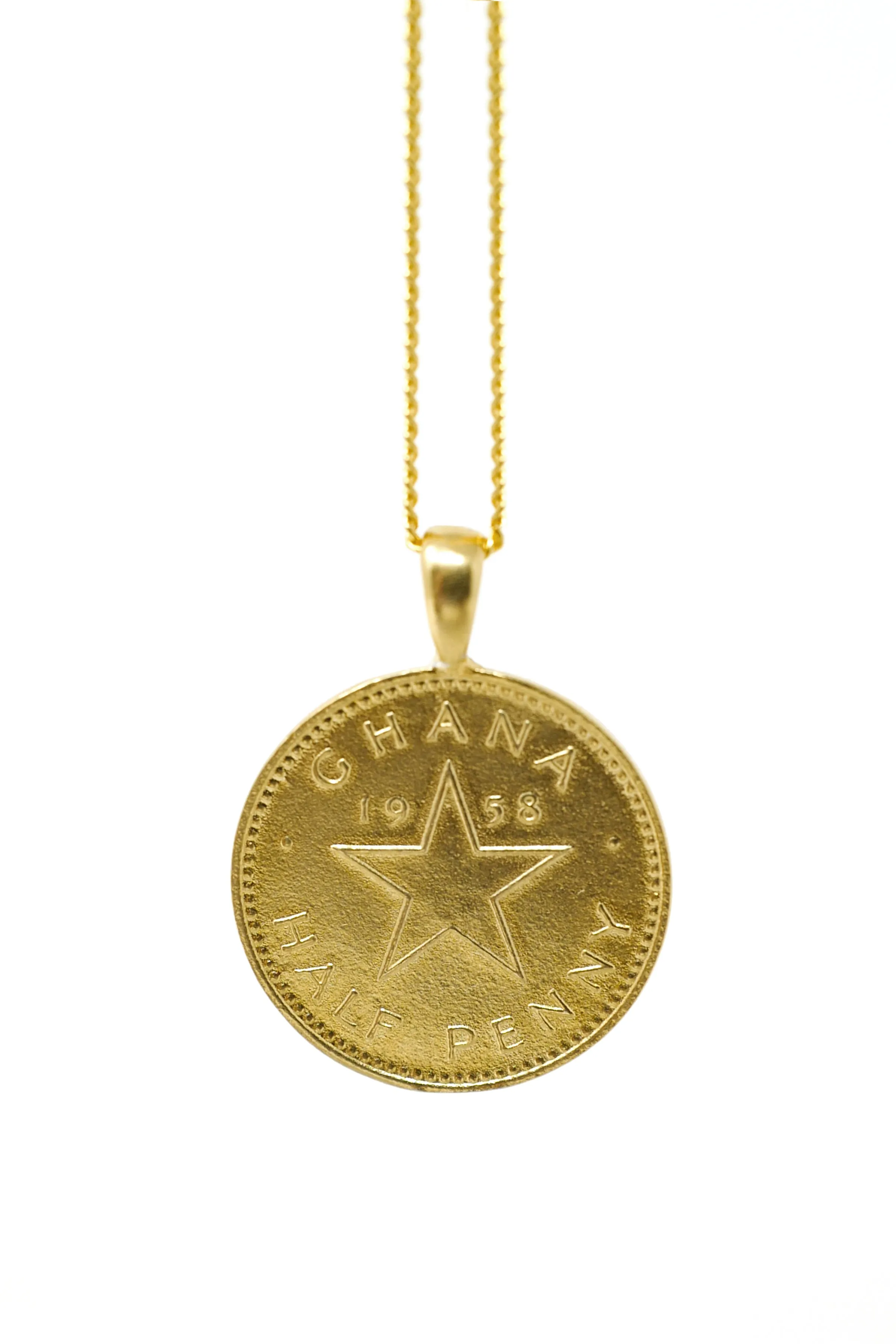 THE GHANA Kwame Nkrumah Coin Necklace