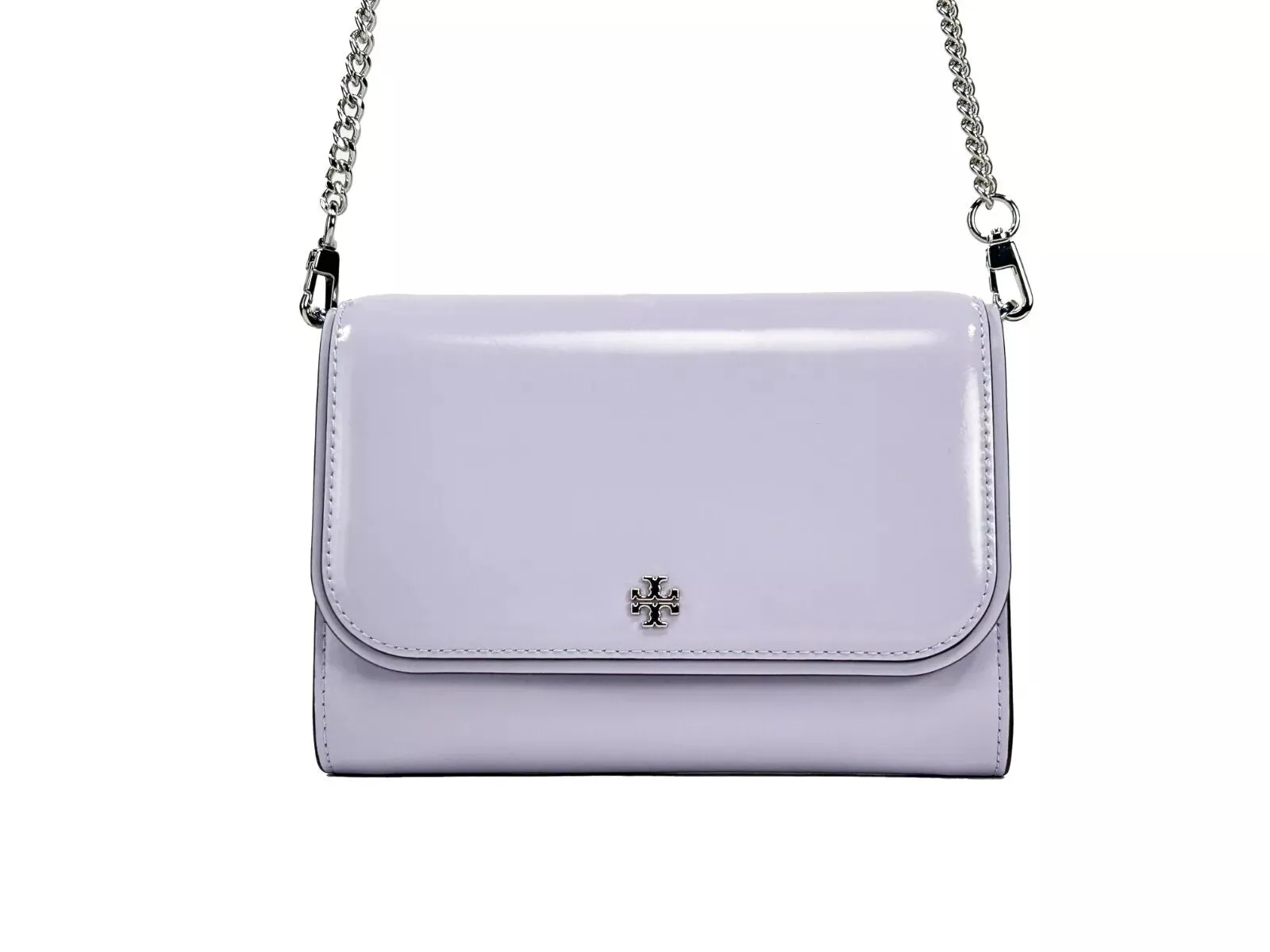 Tory Burch Patent Emerson Patent Chain Wallet Crossbody Bag