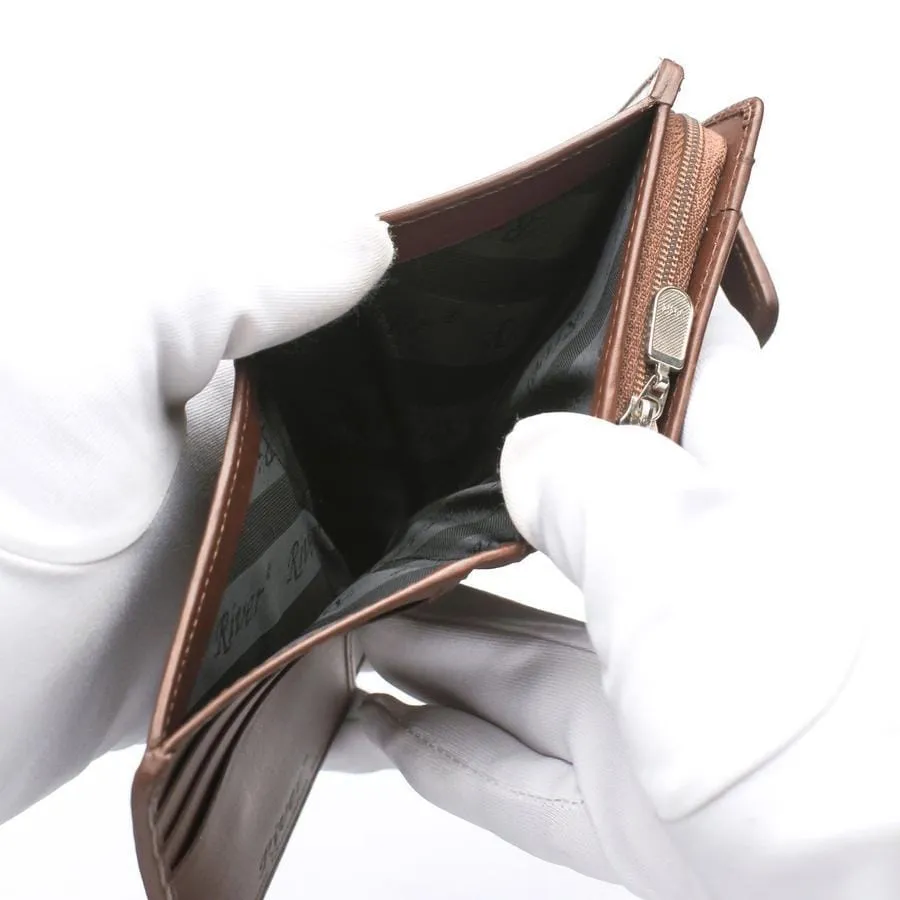 Twotone Brown Crocodile Skin Womens Wallets