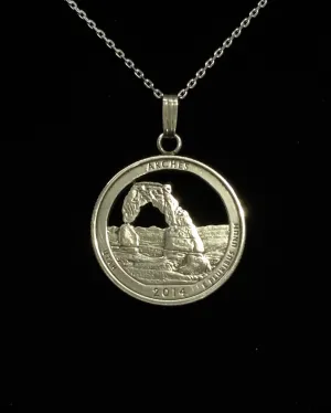 U.S. (Utah) - Silver Arches National Park Coin Pendant