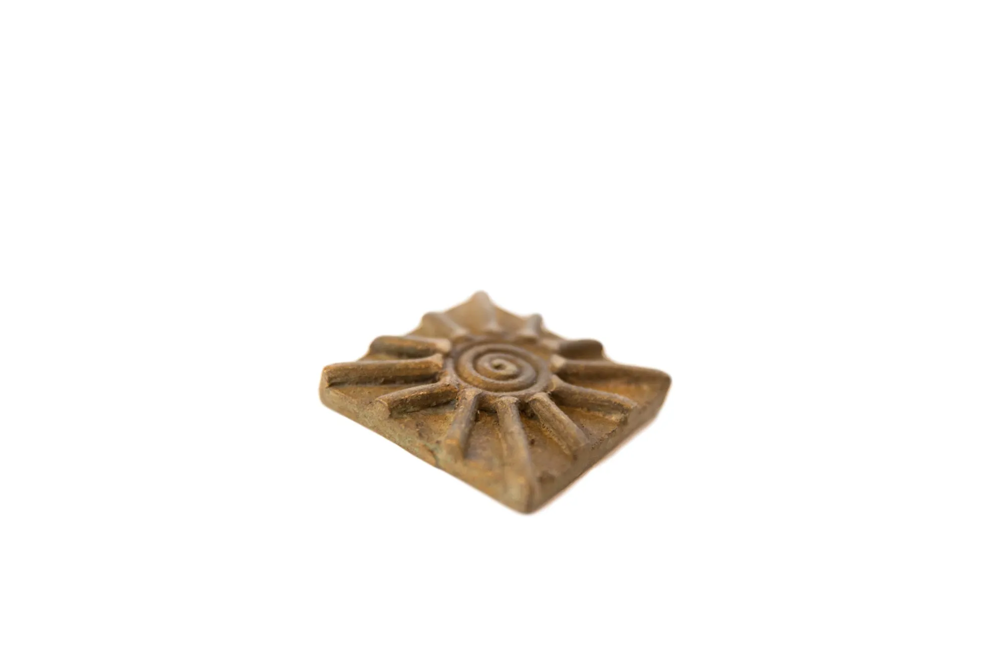 Vintage African Square Bronze Coin
