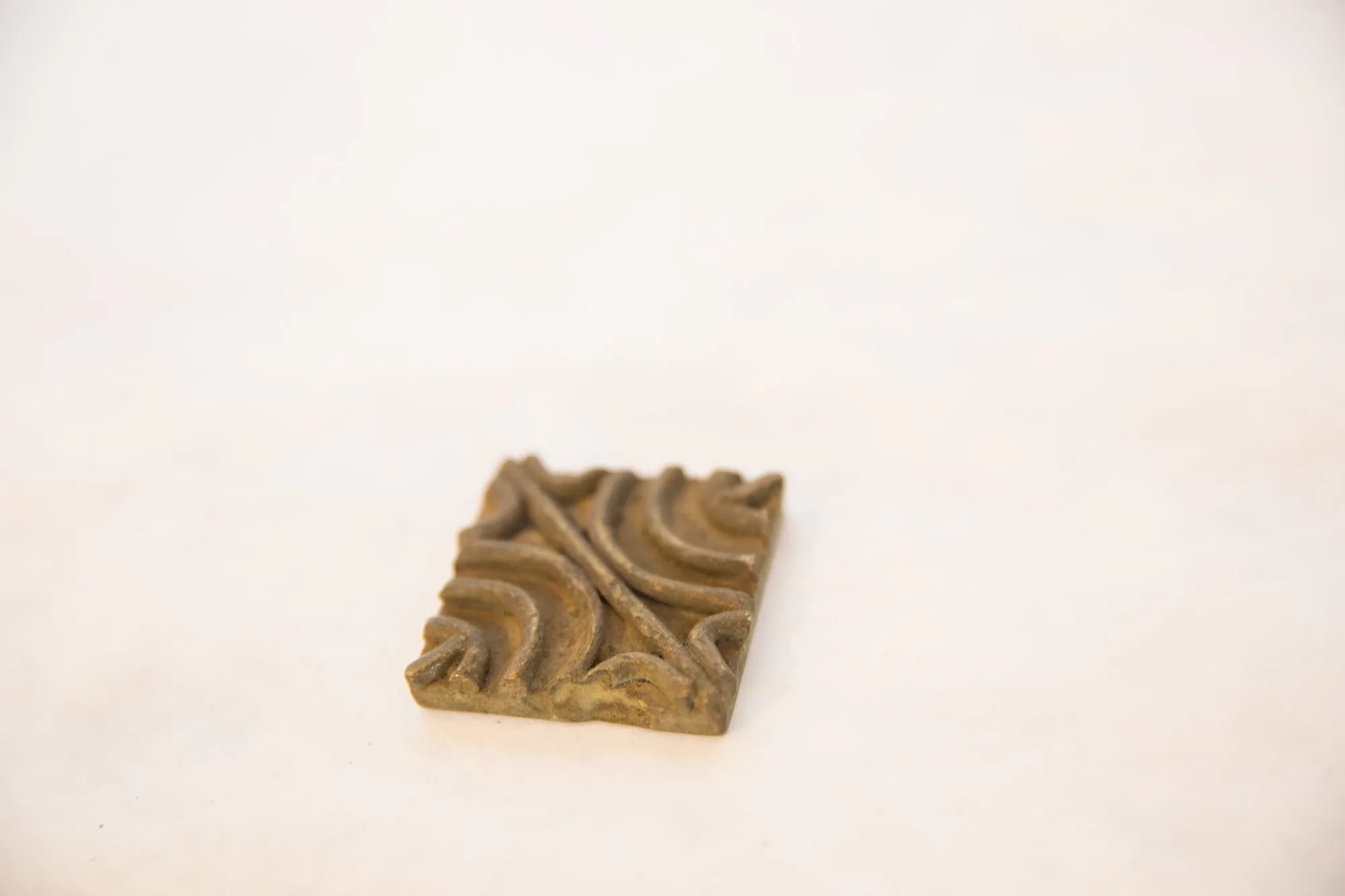 Vintage African Square Bronze Coin