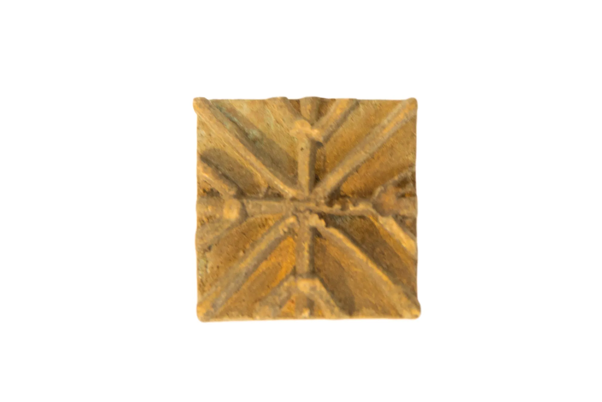 Vintage African Square Bronze Coin