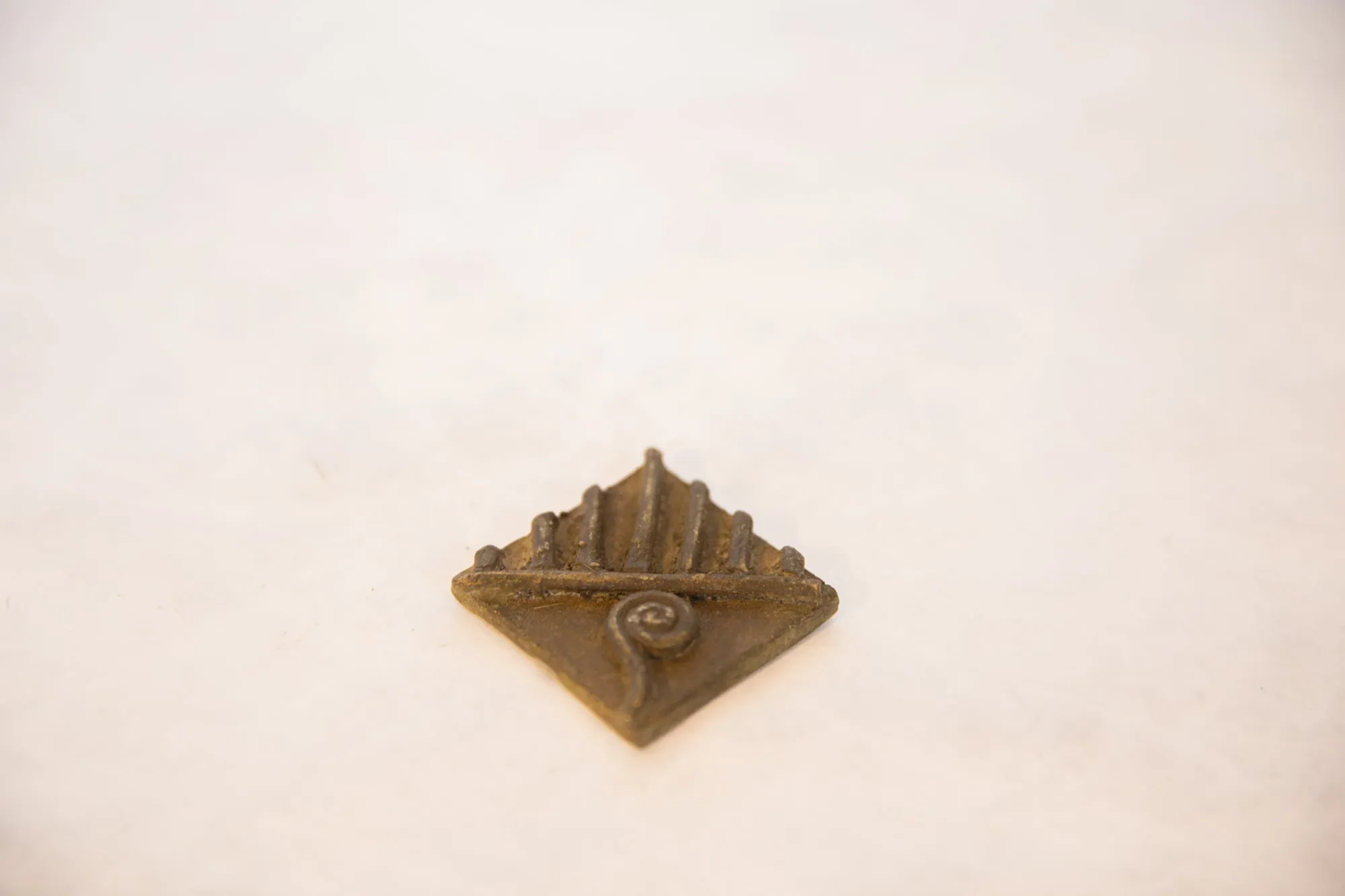Vintage African Square Bronze Coin