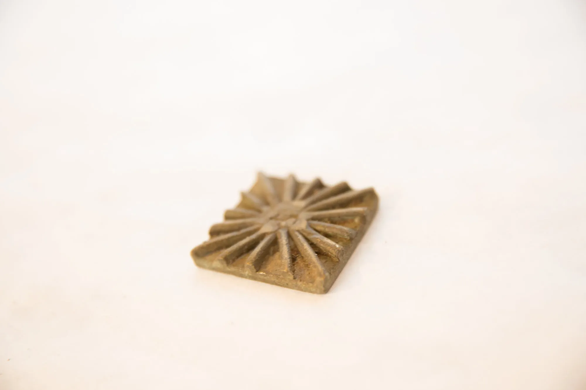 Vintage African Square Bronze Coin