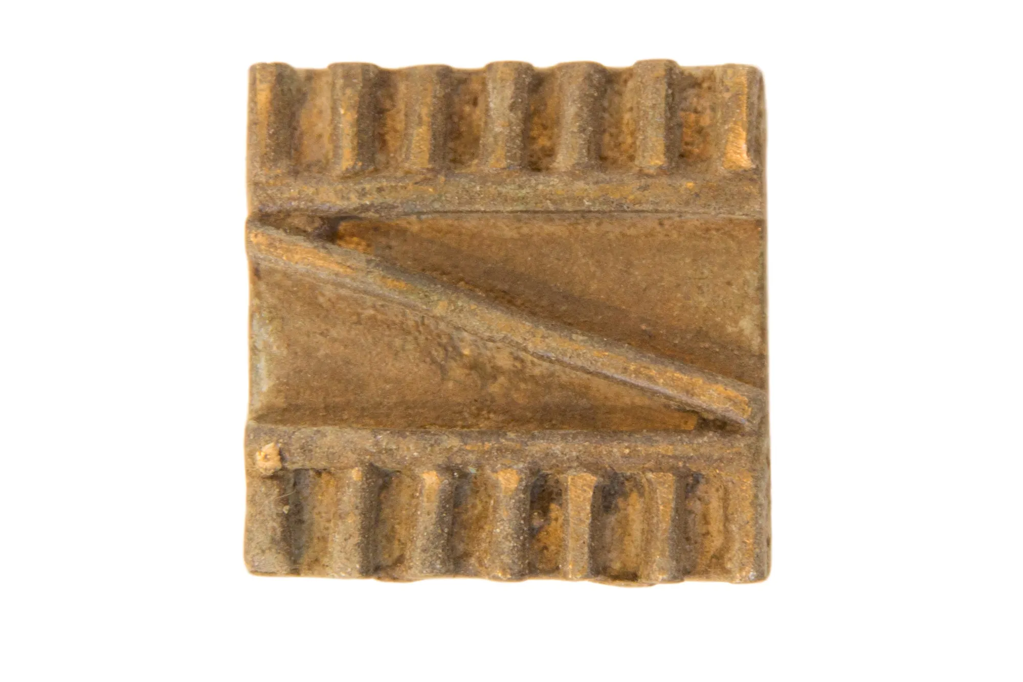 Vintage African Square Bronze Coin
