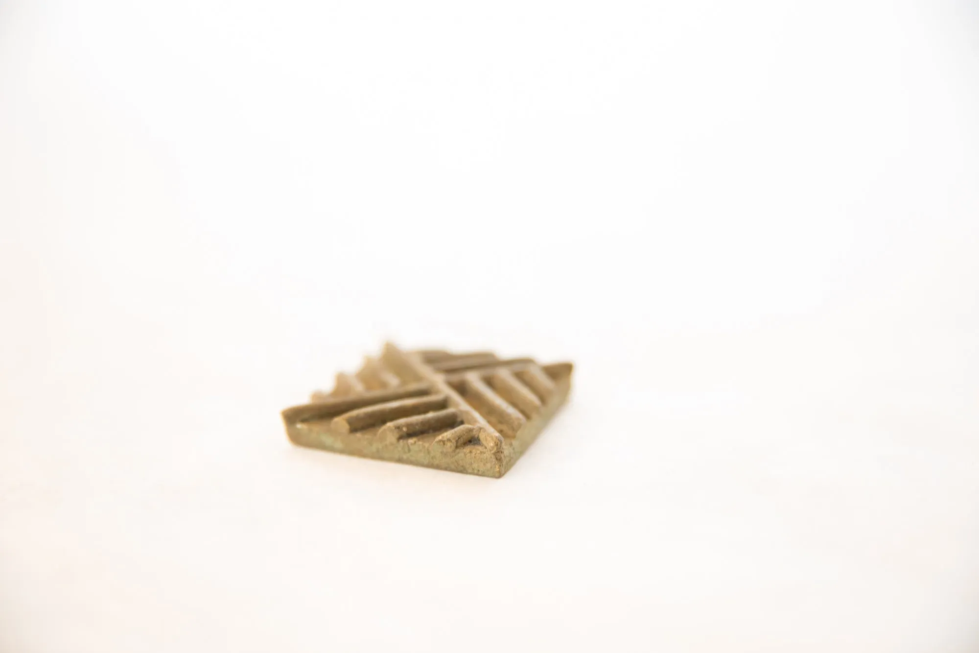 Vintage African Square Bronze Coin