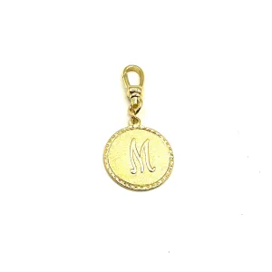 Vintage Brass M Coin