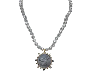 Vintage Pearl and Vintage Horse Coin