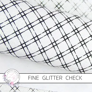 White ~ Fine Glitter Check  ~ 0.63mm