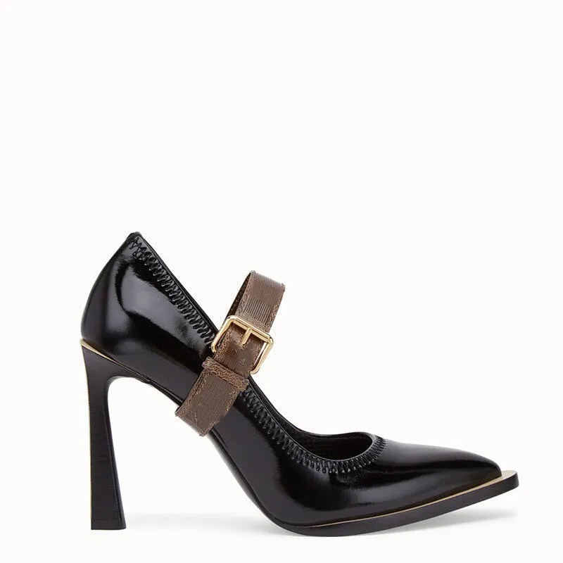 Women Leather Pointed Toe Pumps
