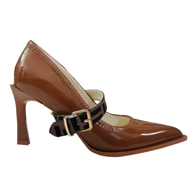 Women Leather Pointed Toe Pumps