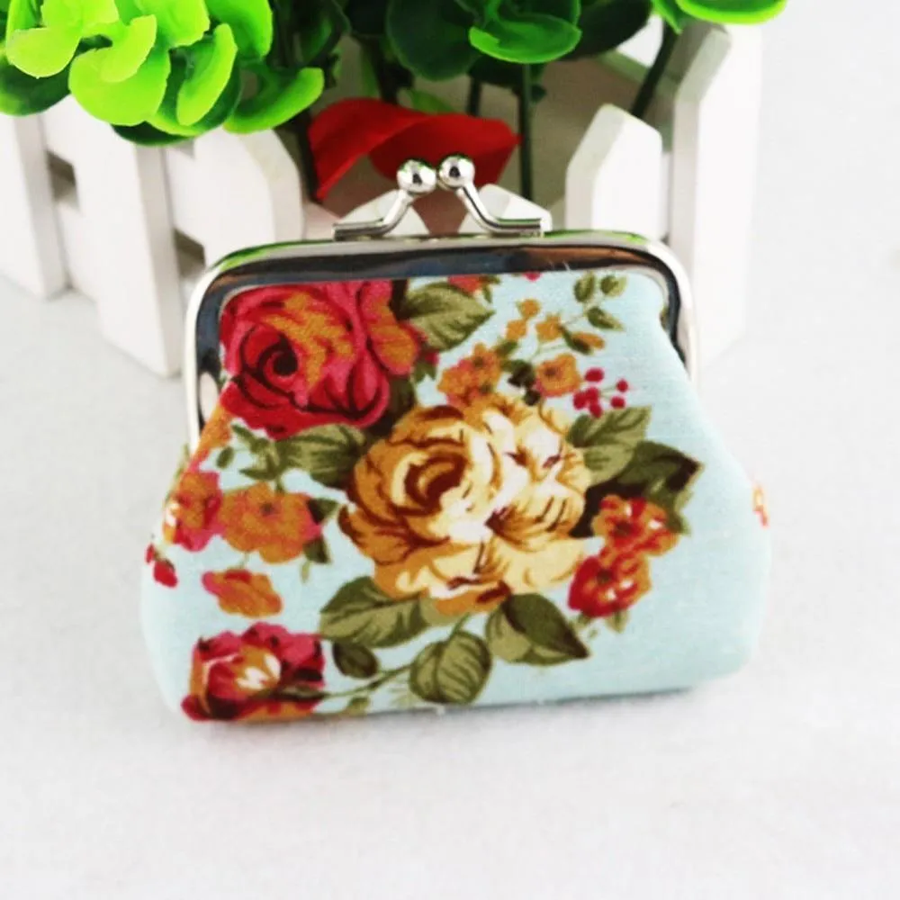 Women's Retro Vintage Flower Wallet - Kawaii Clutch Bag