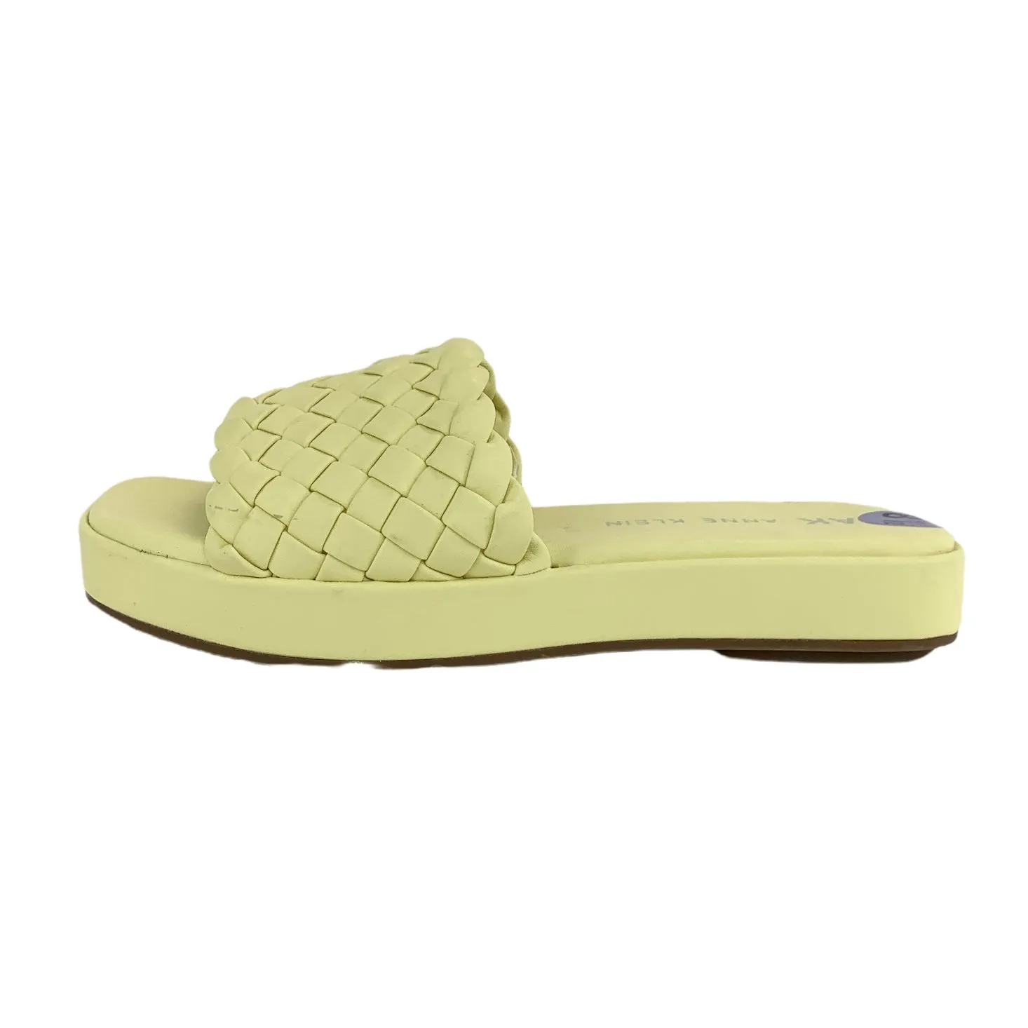Woven Straps Slip On Braided Yellow Women's Sandals