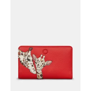 Yoshi Mothers Pride Zip Around Red Leather Purse